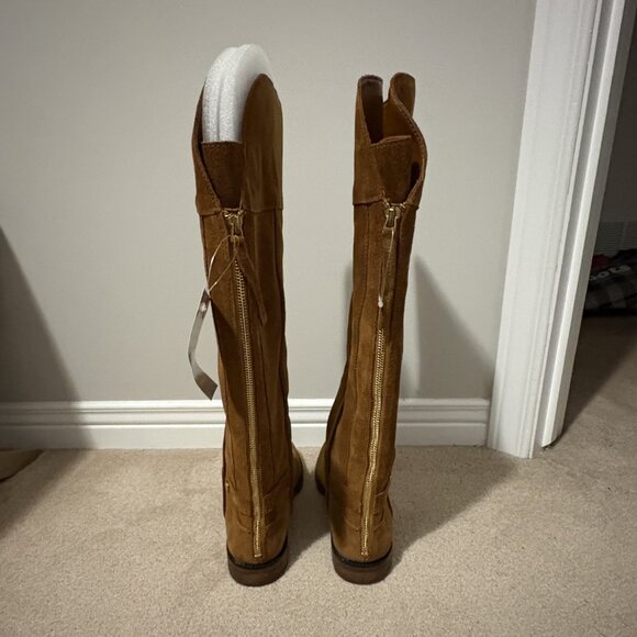 Franco Sarto Christine Wide Calf Tall Boots in Cognac Suede - BRAND NEW - Picture 3 of 7